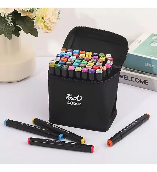 CANETA TOUCH 48 CORES PONTA DUPLA