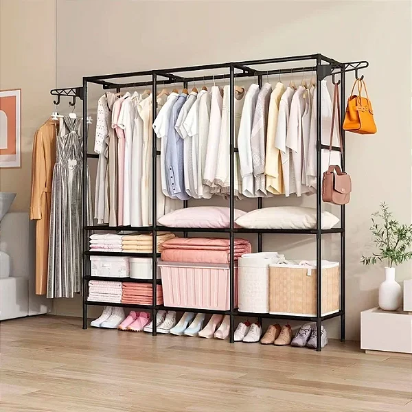 GUARDA ROUPA PORTÁTIL METAL 170*160*36CM