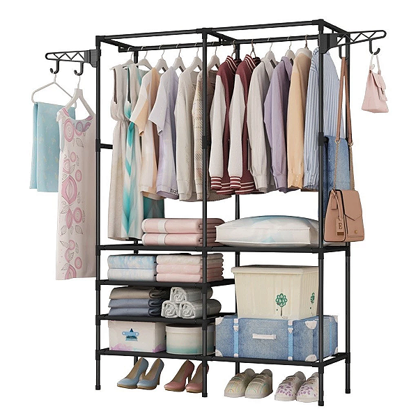 GUARDA ROUPA PORTÁTIL METAL 170*108*36CM
