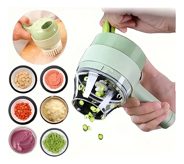Mini Processador de Alimentos Elétrico 2 em 1 Bateria Recarregável