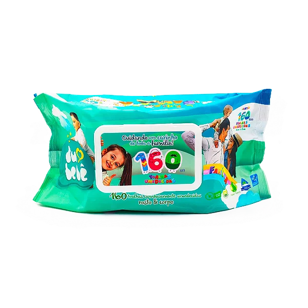 LENÇO UMEDECIDO DUBEBÊ COM FLIP 160 UNIDADES