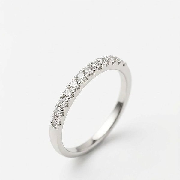 Anel prata 925 Moissanite - Banho de ródio