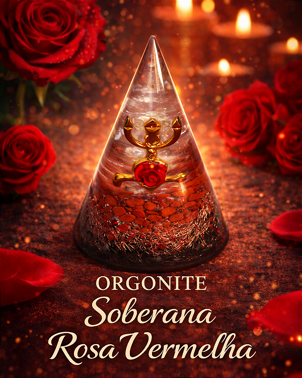 Orgonite Soberana Rosa Vermelha