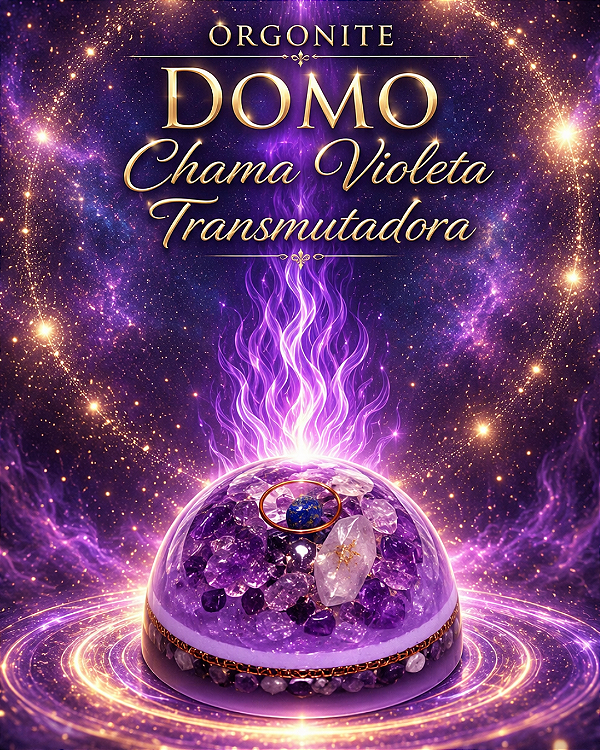 Orgonite Domo Chama Violeta Transmutadora