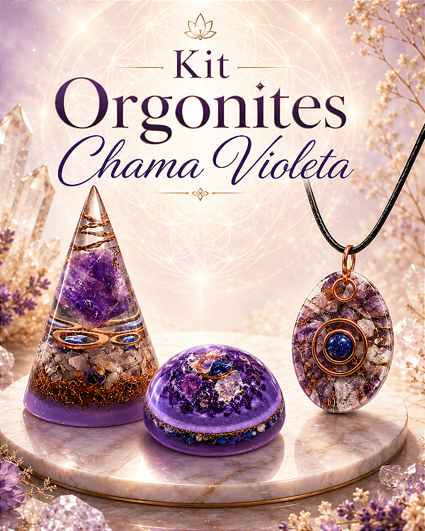 Kit Orgonite Chama Violeta