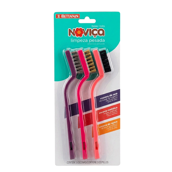 Kit Escovas de Limpeza Pesada Noviça 3un Ref.: BT275