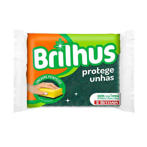 Esponja Dupla Face Protege Unhas Brilhus 1un