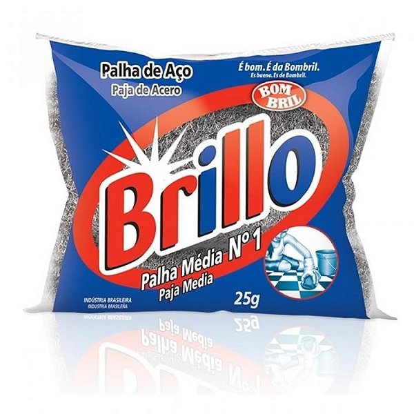 Palha de Aço Brillo Média Nº1 c/ 1un