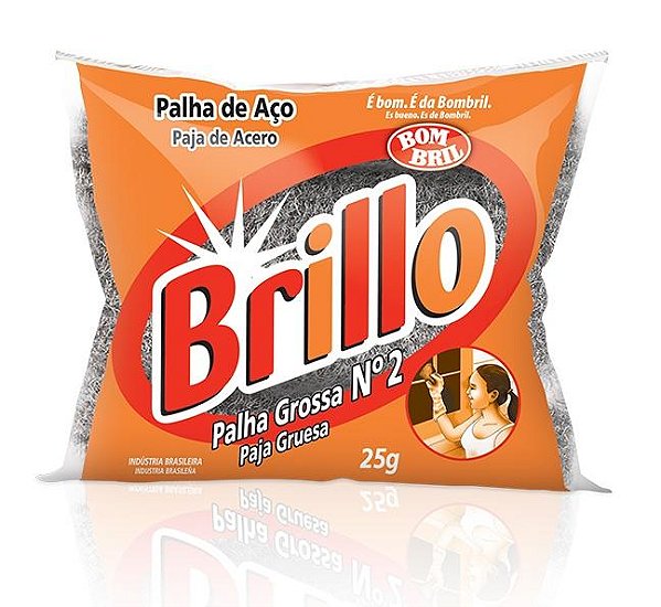 Palha de Aço Brillo Grossa Nº2 c/ 1un