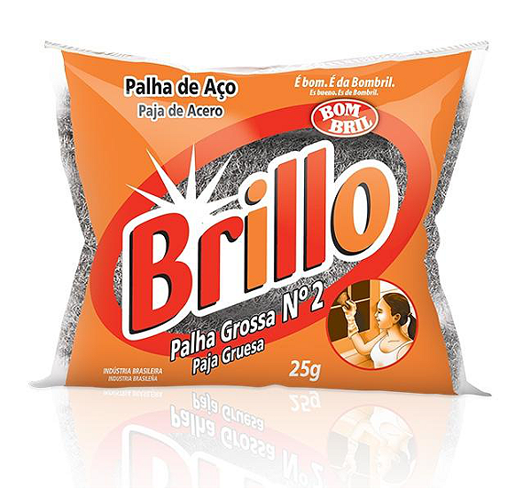 Palha de Aço Brillo Grossa Nº2 c/ 1un