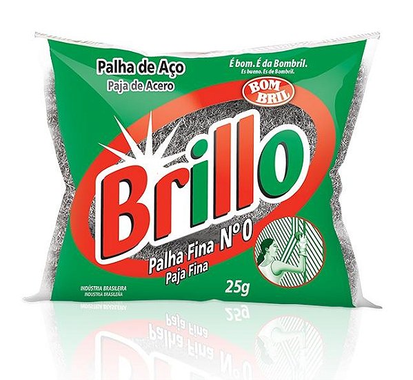Palha de Aço Brillo Fina Nº0 c/ 1un