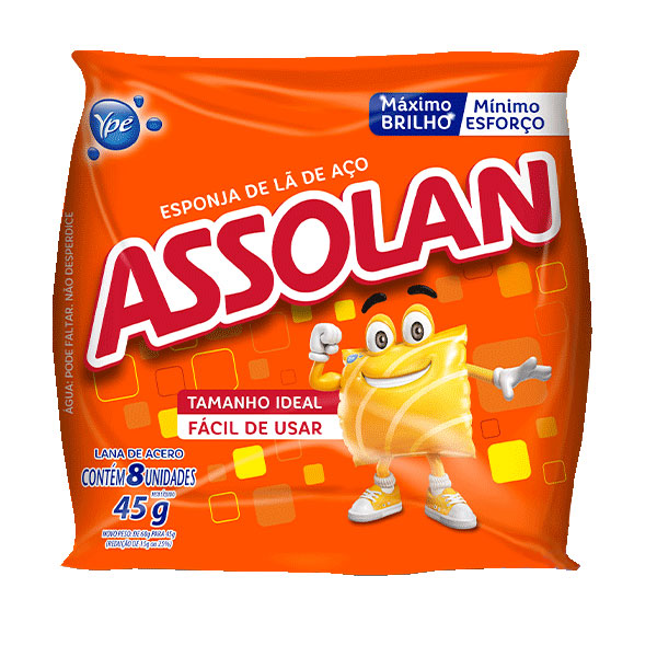 Esponja de Aço Assolan c/8un