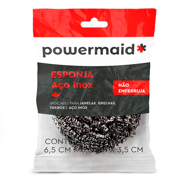 Esponja de Inox Powermaid 1un