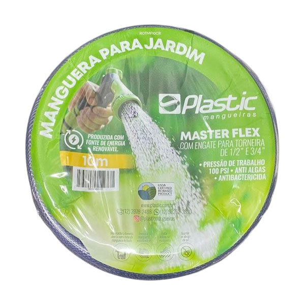Mangueira Trançada Cristal Plastic 10m