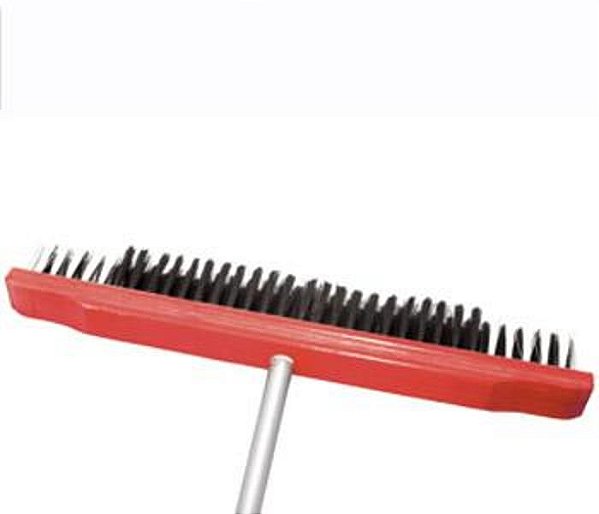 Vassoura Pelo Sintético 60cm Base Madeira
