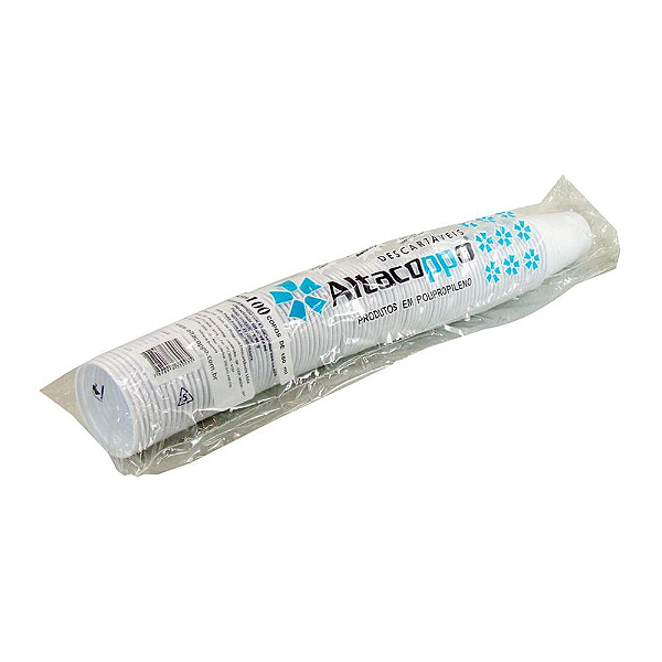 (PACOTE) Copo Descartavel Altacoppo 200ml Branco c/100un