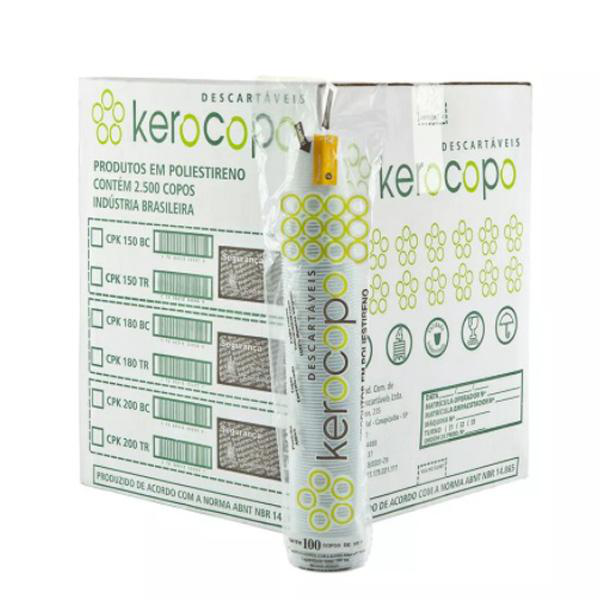 (CAIXA) Copo Descartavel Kerocopo 180ml Branco c/2.500un