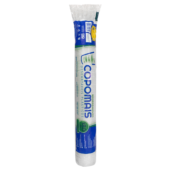 (PACOTE) Copo Descartável CopoMais Biodegradável 180ml c/100un