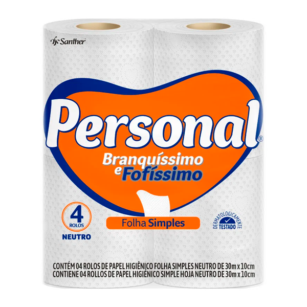 (PACOTE) Papel Higiênico Personal Neutro c/4 de 30m