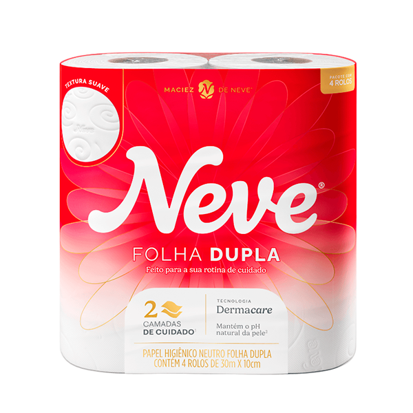 (PACOTE) Papel Higiênico Folha Dupla Neve c/4 de 30m