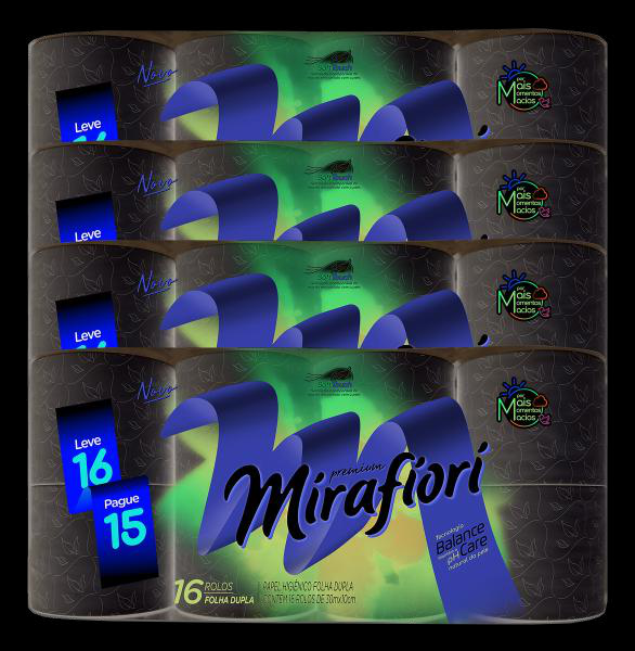 (FARDO) Papel Higiênico Folha Dupla Mirafiori 4x16 de 30m