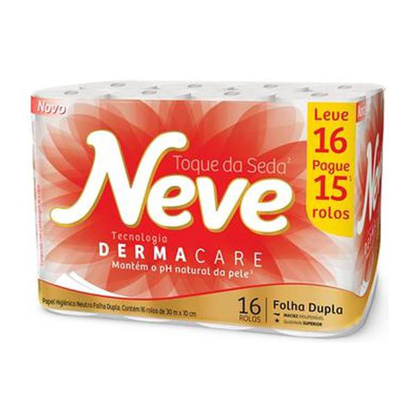(PACOTE) Papel Higiênico Folha Dupla Neve c/16 de 30m