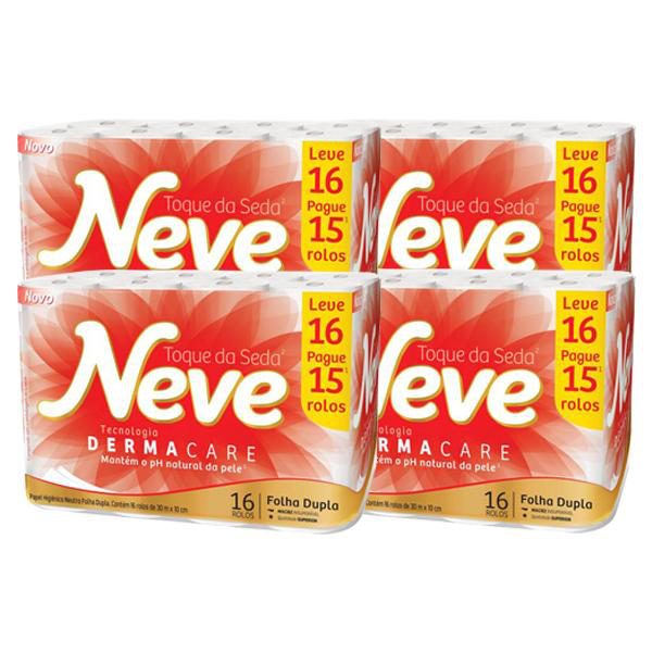 (FARDO) Papel Higiênico Folha Dupla Neve 4x16 de 30m