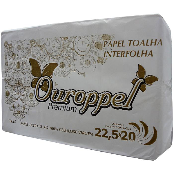 Papel Interfolhas 2D 100% CEL Ouroppel Premium 1.000 folhas