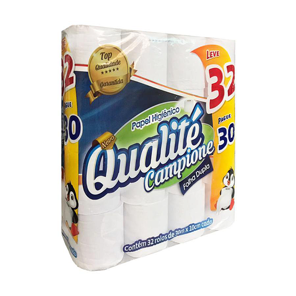 (PACOTE) Papel Higiênico Qualite Folha Dupla c/32 de 30m