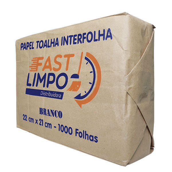 Papel Interfolhas 2D Branco Fastlimpo 1.000 folhas