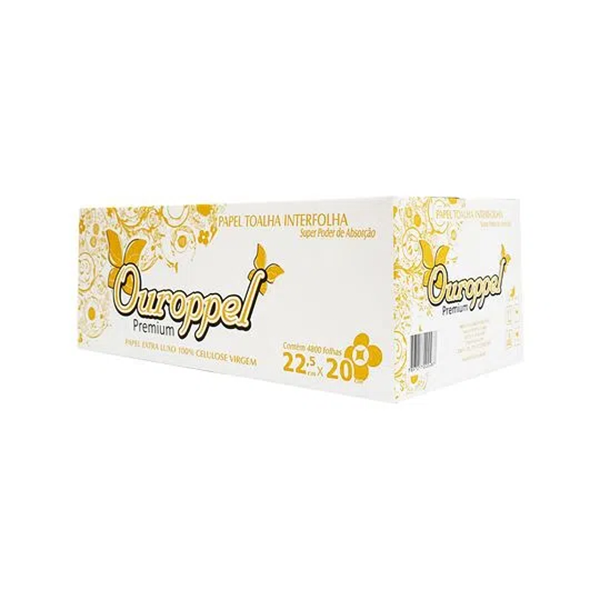 Papel Interfolhas 2D 100% CEL Ouroppel Gold 4.800 folhas