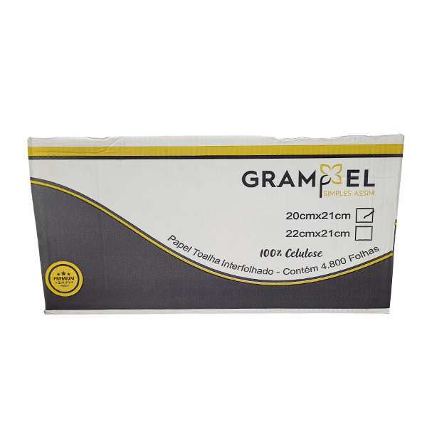 Papel Interfolhas 2D 100% CEL Grampel 4.800 folhas