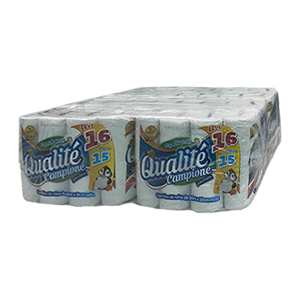 (FARDO) Papel Higiênico Qualite Folha Dupla 4x16 de 30m