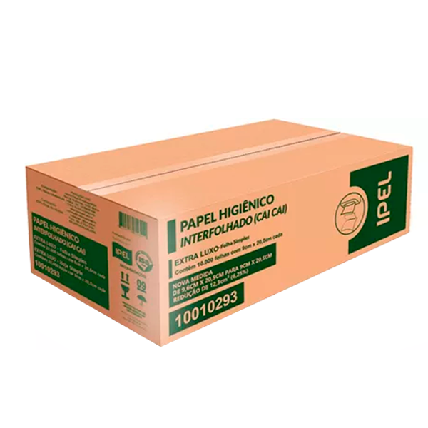 (CAIXA) Papel Higiênico Cai Cai Simples Ipel 10.000un