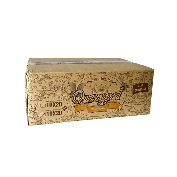 (CAIXA) Papel Higiênico Cai Cai Dupla 100% CEL Ouroppel 8.000un