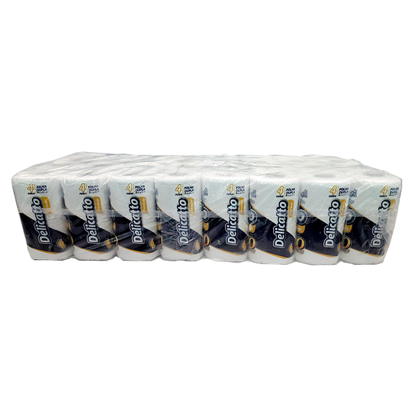 (FARDO) Papel Higiênico Delicatto Premium Folha Dupla 16x4 de 30m