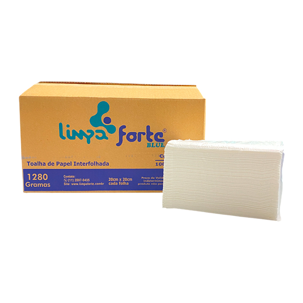 (CAIXA) Papel Interfolhas 2D 100% CEL Limpa Forte 20cmx20cm