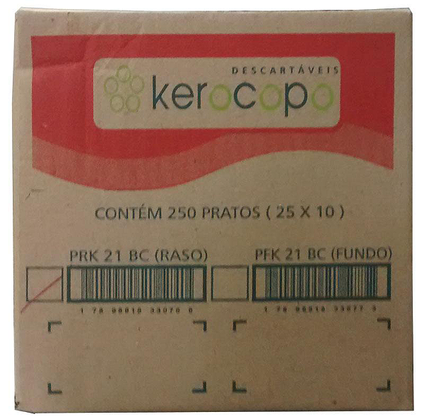(CAIXA) Prato Descartável Kerocopo PRK-21BC c/250un