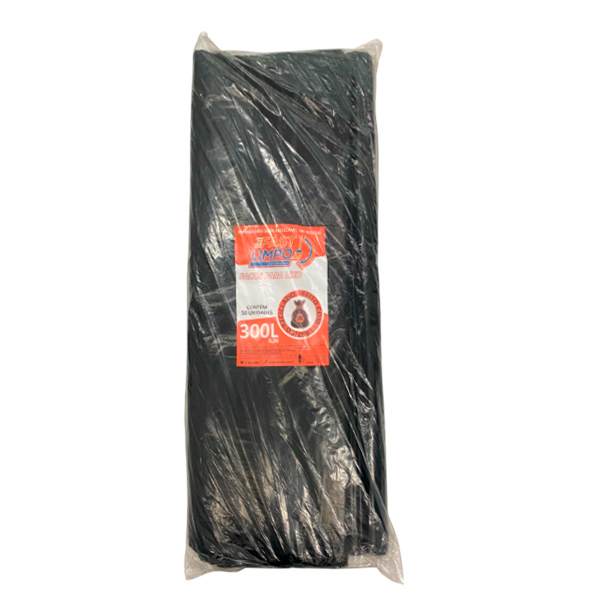 Saco para Lixo Preto 300 litros (0,06) FASTLIMPO c/50und