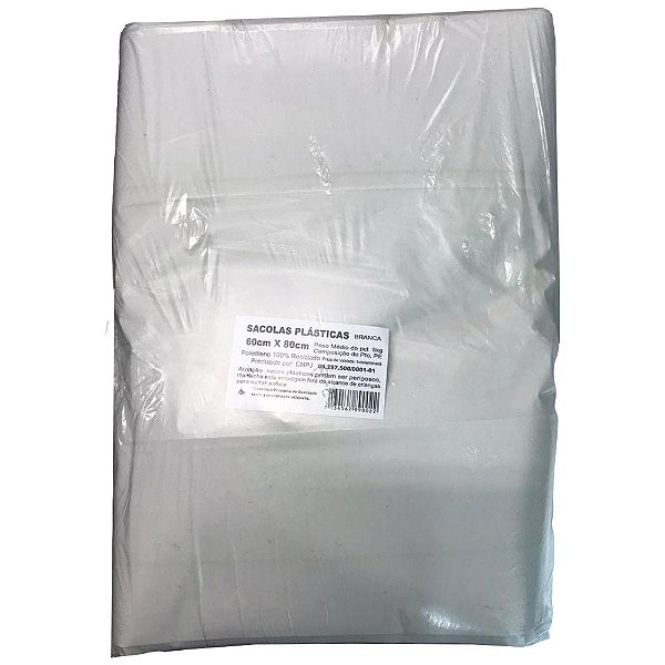 Sacola Plástica Branca 60x80 c/ 5kg