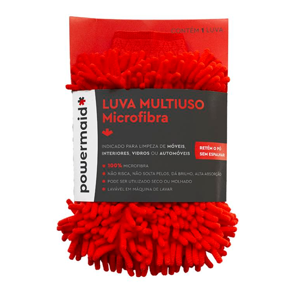 Luva de Microfibra Multiuso Powermaid 1un