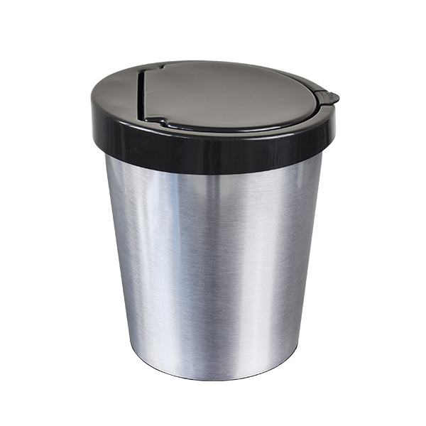 Lixeira Plastica 10 litros Label Inox c/ Tampa Arqplast Ref.: 25670