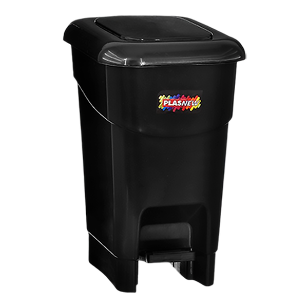 Lixeira de Pedal 12 litros Preta Plasnew Ref.: 7515