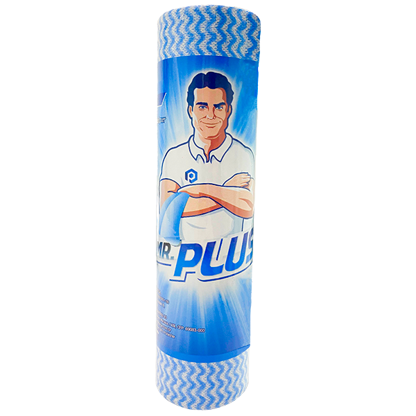 Pano Multiuso Mr. Plus Talge Azul Rolo c/25m