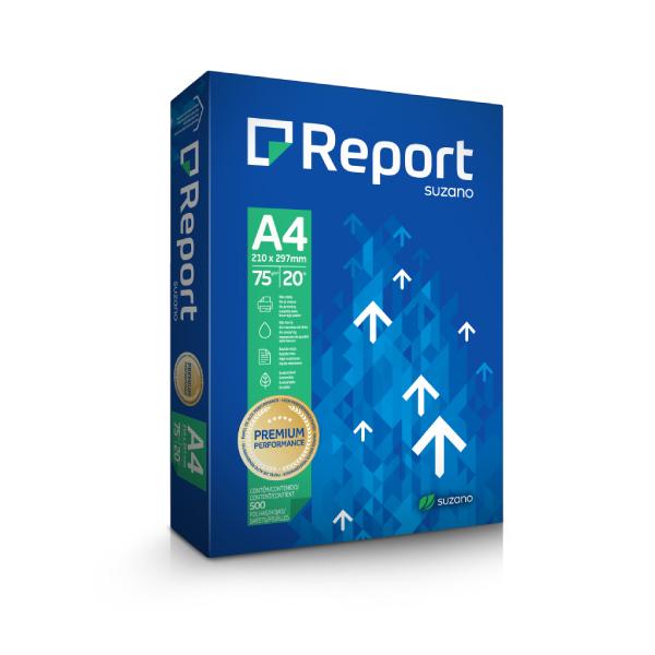 (PACOTE) Papel Sulfite 75g Branco A4 Report Suzano c/500 folhas