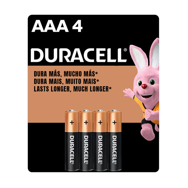 Pilha Duracell Alcalina Palito AAA c/4un