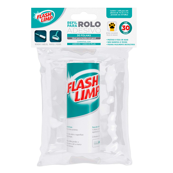 Rolo Adesivo Plus Refil Flash Limp 1un Ref.: CST0078