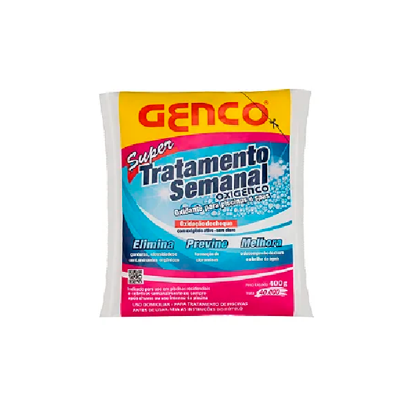 Oxidante para Piscina Super Tratamento Semanal OxiGenco 400g