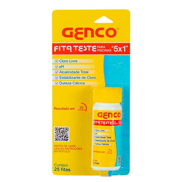 Fita Teste 5 em 1 Genco Blister com 25un