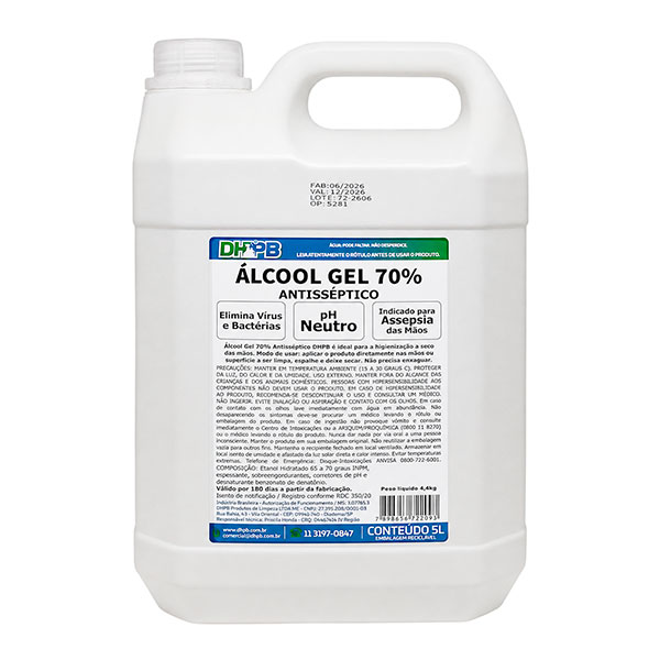 Álcool Gel 70° INPM DHPB 5L